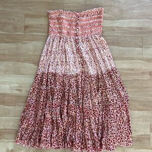 Poupette St. Barth Smocked Strapless Dress